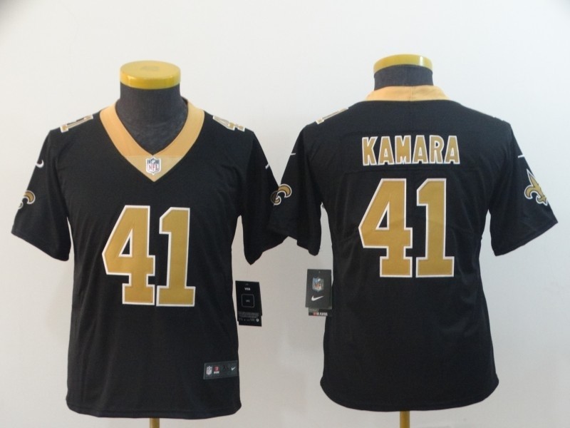 NFL Youth New Orleans Saints Kamara #41 Black Jersey