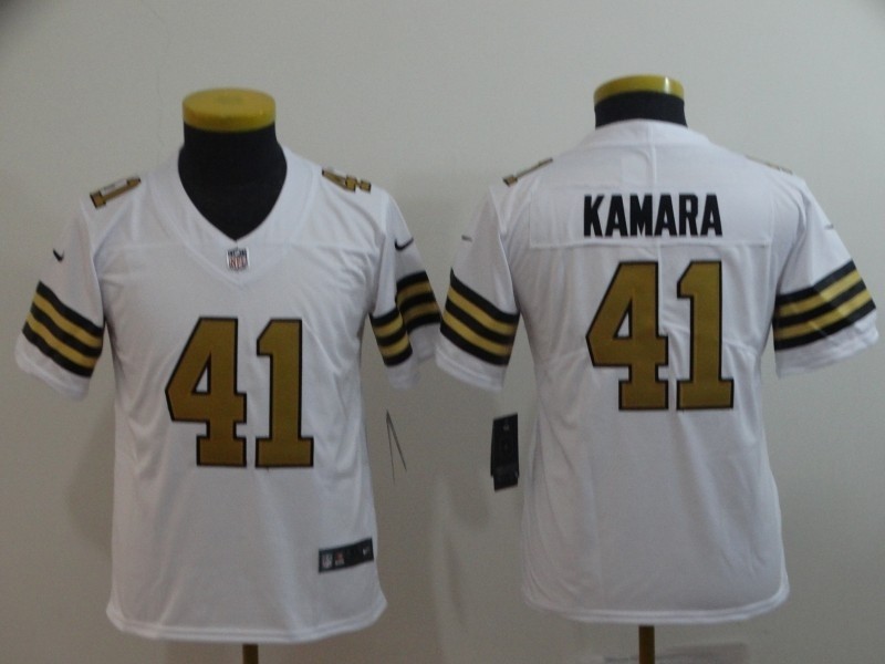 NFL Youth New Orleans Saints Kamara #41 white Rush Limited Jersey