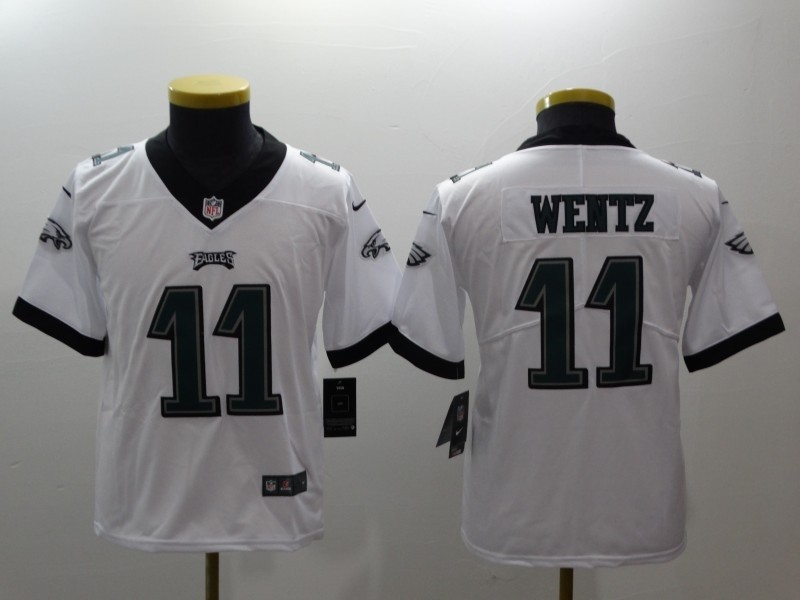 NFL Youth Philadelphia Eagles Carson Wentz #11 white Jersey