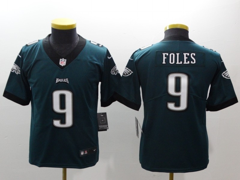 NFL Youth Philadelphia Eagles Foles #9 Green Jersey