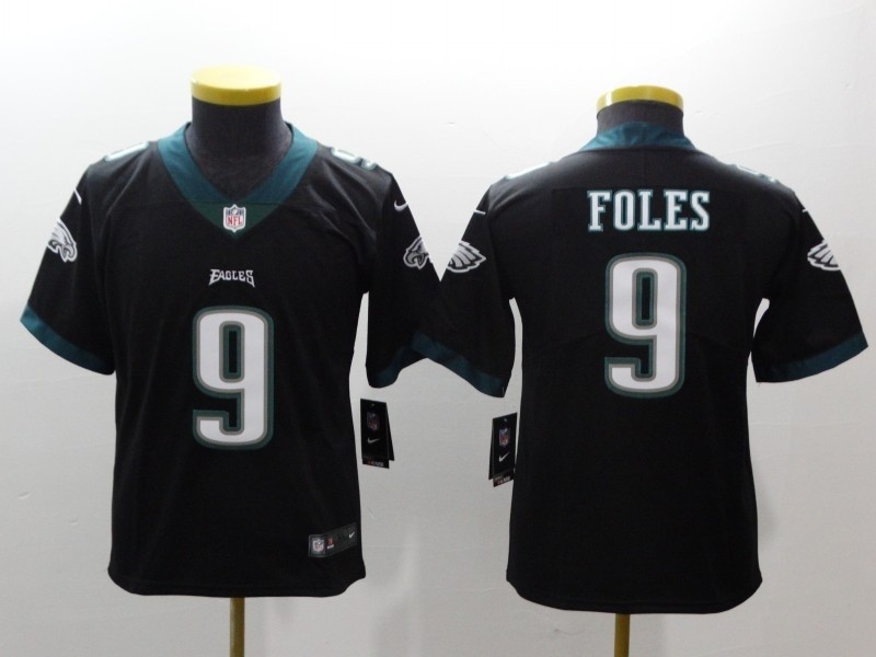 NFL Youth Philadelphia Eagles Foles #9 Black Jersey