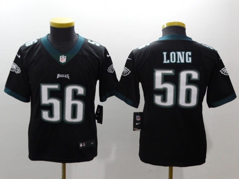 NFL Youth Philadelphia Eagles Long #56 Black Jersey