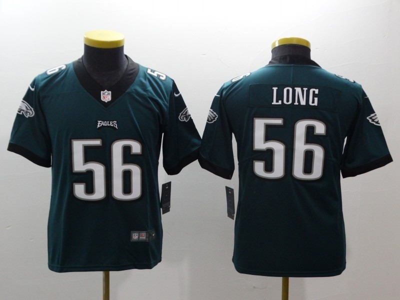 NFL Youth Philadelphia Eagles Long #56 Green Jersey