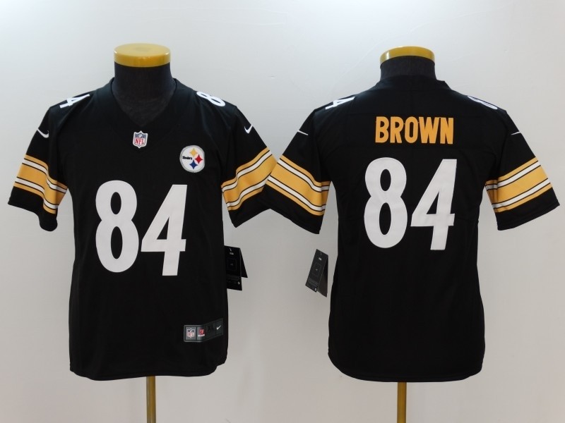 NFL Youth Pittsburgh Steelers Antonio Brown #84 black Jersey