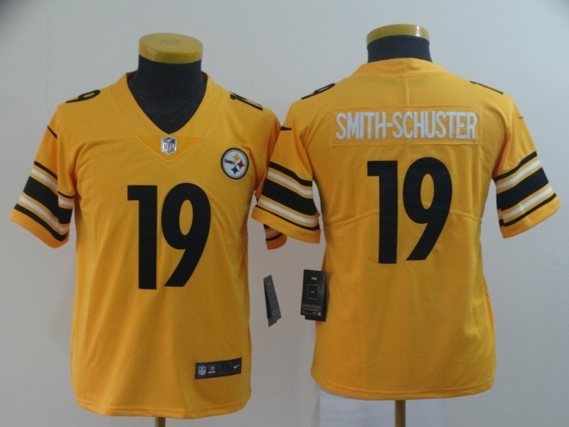 NFL Youth Steelers Smith-Schuster #19 Gold Inverted Legend Jersey