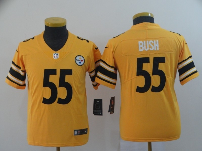 NFL Youth Steelers Devin Bush #55 Gold Inverted Legend Jersey