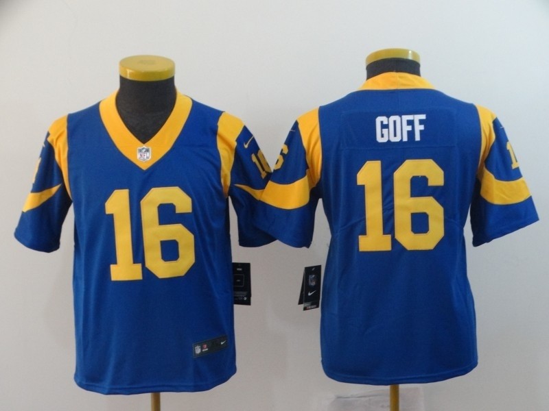 NFL Youth Rams Jared Goff #30 Royal blue Jersey