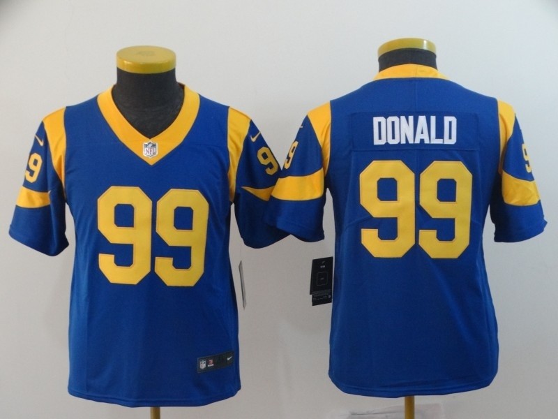 NFL Youth Rams Aaron Donald #99 Royal blue Jersey