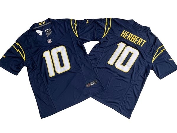 Men's Los Angeles Chargers #10 Justin Herbert Navy Blue Vapor F.U.S.E. Limited Jersey