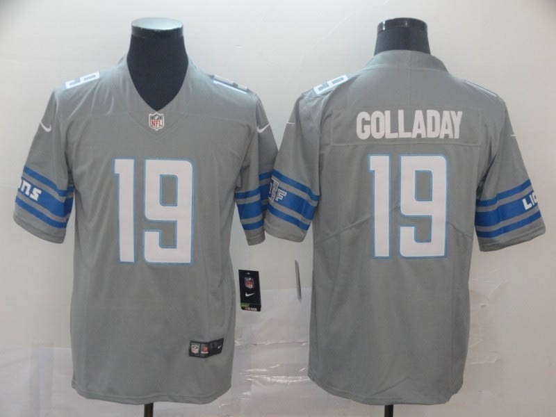 NFL Detroit Lions #19 Kenny Golladay Grey Vapor Untouchable Limited Jersey