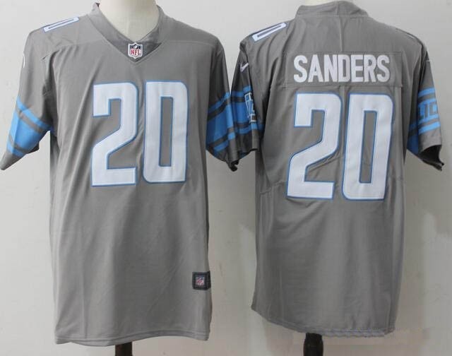 NFL Detroit Lions #20 Barry Sanders Grey Vapor Untouchable Limited Jersey