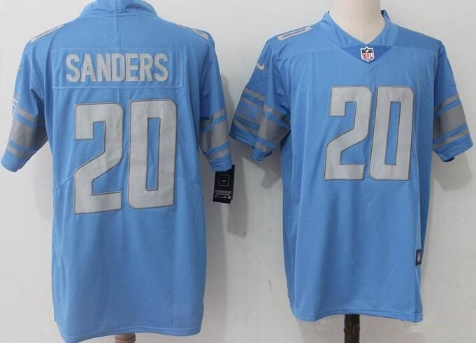 NFL Detroit Lions #20 Barry Sanders Sky Blue Vapor Untouchable Limited Jersey