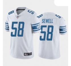 Men's Detroit Lions #58 Penei Sewell White 2021 NFL Draft Vapor Limited Jersey