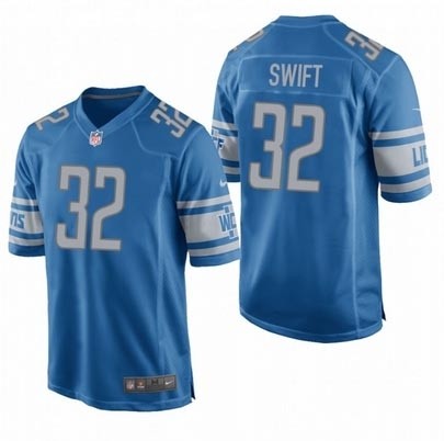 NFL Detroit Lions #32 D'Andre Swift Light Blue Vapor Untouchable Limited Jersey