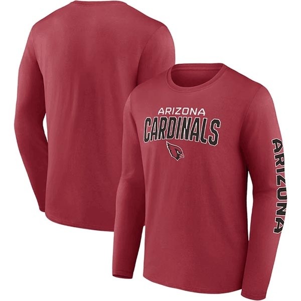 Men's Arizona Cardinals Red Go The Distance Long Sleeve T-Shirt