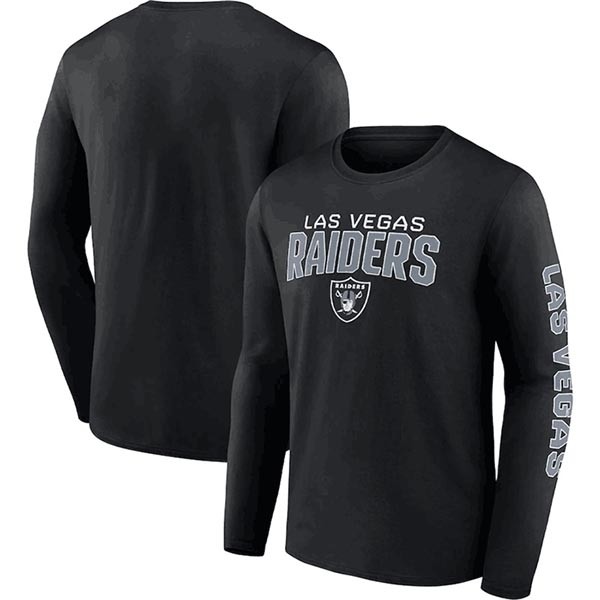 Men's Las Vegas Raiders Black Go The Distance Long Sleeve T-Shirt