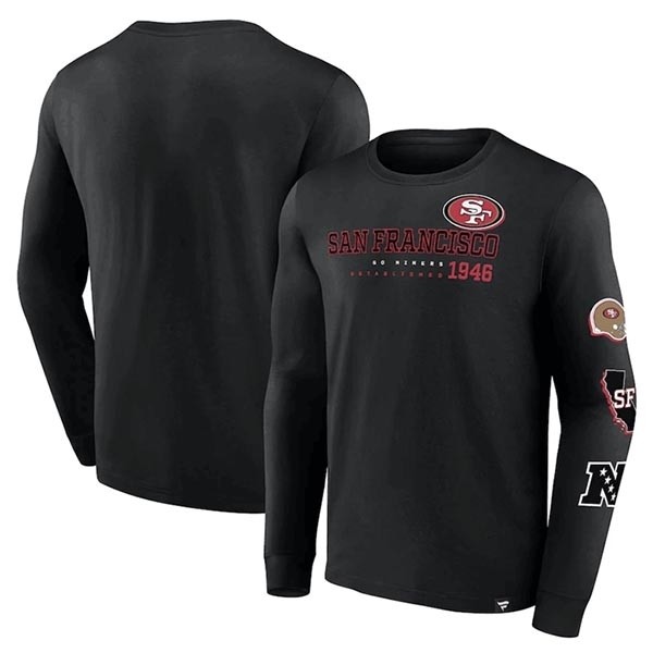 Men's San Francisco 55ers Black High Whip Pitcher Long Sleeve T-Shirt