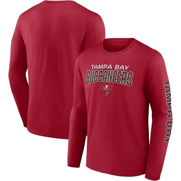 Men's Tampa Bay Buccaneers Red Go The Distance Long Sleeve T-Shirt