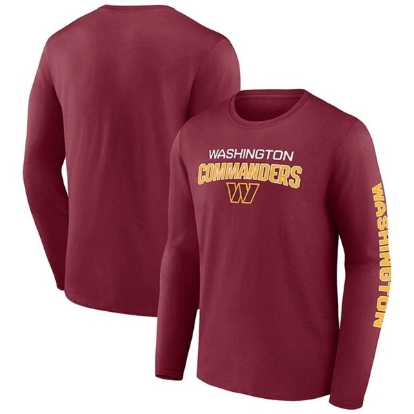 Men's Washington Commanders Red Go The Distance Long Sleeve T-Shirt