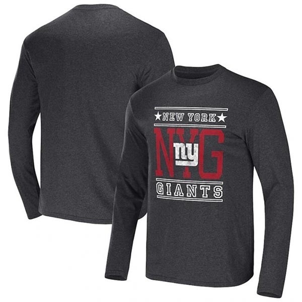 Men's New York Giants Heathered Charcoal X Darius Rucker Collection Long Sleeve T-Shirt