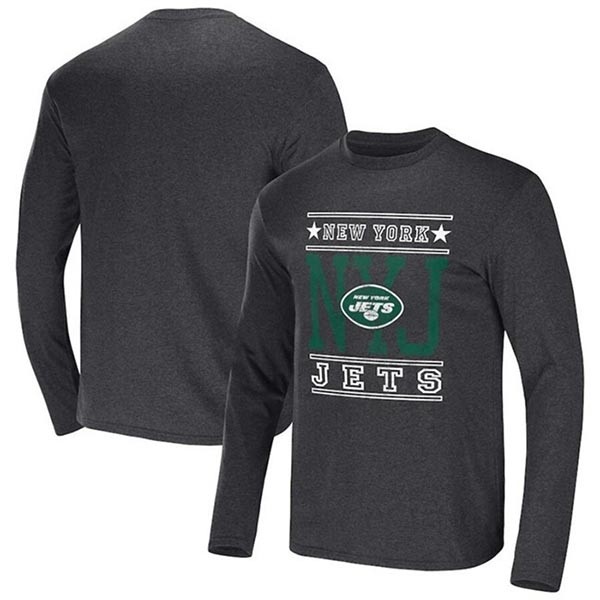 Men's New York Jets Heathered Charcoal X Darius Rucker Collection Long Sleeve T-Shirt