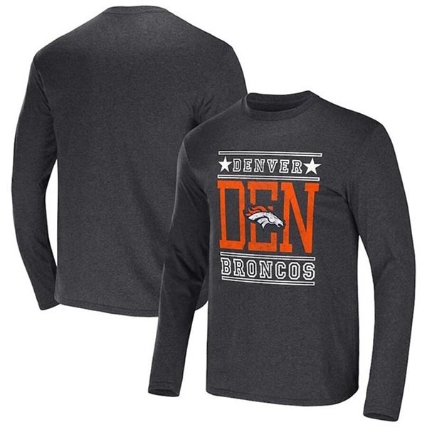 Men's Denver Broncos Heathered Charcoal X Darius Rucker Collection Long Sleeve T-Shirt