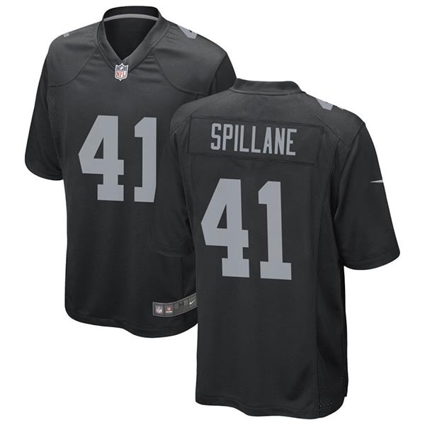 Men's Las Vegas Raiders #41 Robert Spillane Black 2023 Draft Vapor Limited Stitched Football Jersey