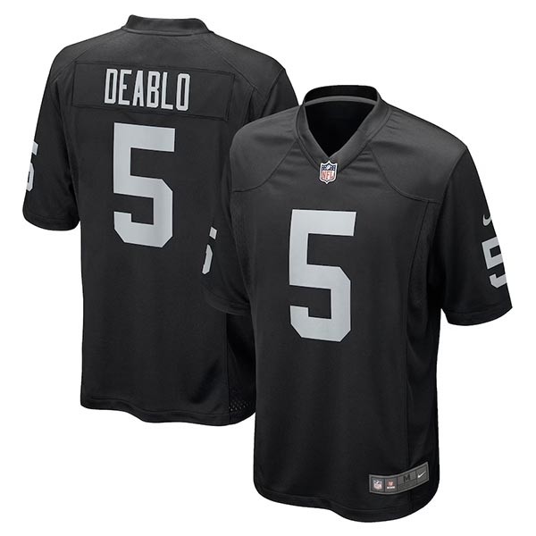 Men's Las Vegas Raiders #5 Divine Deablo Black Vapor Limited Jersey