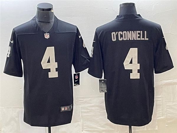 Men's Las Vegas Raiders #4 Aidan O'Connell Black Vapor Limited Jersey