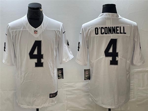 Men's Las Vegas Raiders #4 Aidan O'Connell White Vapor Limited Jersey