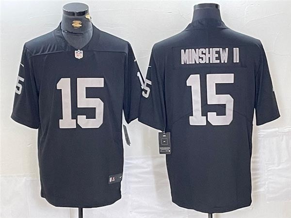 Men's Las Vegas Raiders #15 Gardner Minshew II Black Vapor Limited Jersey