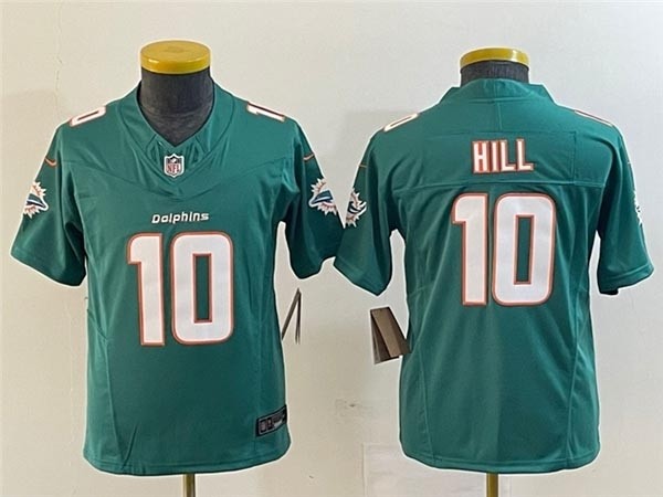 Youth Miami Dolphins #10 Tyreek Hill Aqua Vapor F.U.S.E. Limited Jersey