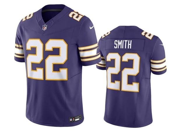 Men's Minnesota Vikings #22 Harrison Smith Purple Classic Vapor 2023 F.U.S.E. Limited Jersey