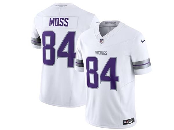 Men's Minnesota Vikings #84 Randy Moss Alternate White Vapor F.U.S.E. Limited Jersey