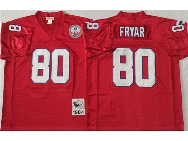 Men's New England Patriots #80 Irving Fryar 1980 Throwback Red Jersey