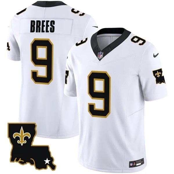 Men's New Orleans Saints #9 Drew Brees White 2023 F.U.S.E. 1987 Legacy Vapor Stitched Jersey