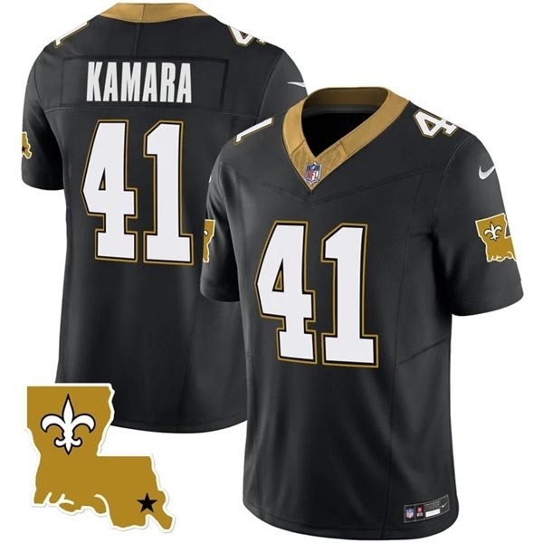 Men's New Orleans Saints #41 Alvin Kamara Black 2023 F.U.S.E. 1987 Legacy Vapor Stitched Jersey