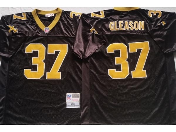 Men's New Orleans Saints #37 Steve Gleason 2006 Throwback Black Jersey