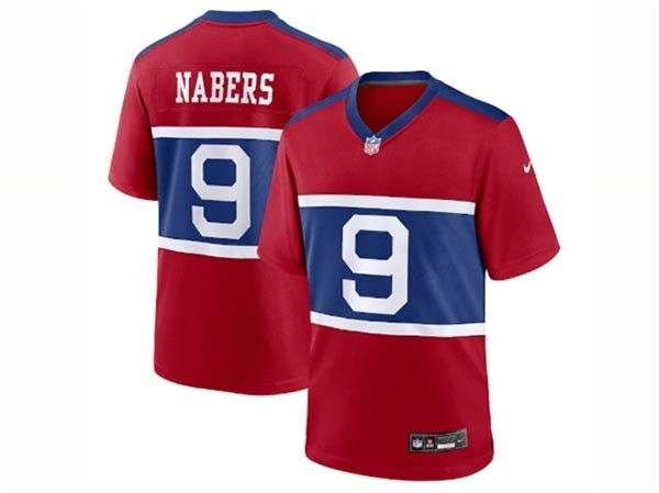 Men's New York Giants #9 Malik Nabers Century Red Alternate Vapor Limited Jersey