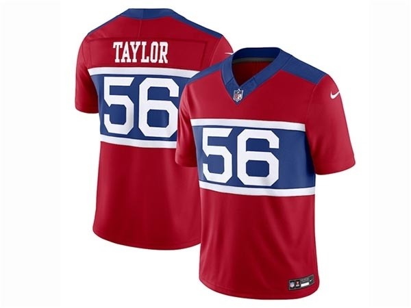 Men's New York Giants #56 Lawrence Taylor Century Red Alternate Vapor Limited Jersey