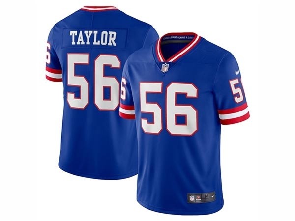 Men's New York Giants #56 Lawrence Taylor Royal Classic Vapor Limited Jersey