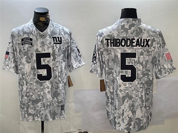 Men's New York Giants #5 Kayvon Thibodeaux Arctic Camo 2024 Salute To Service Limited Jersey