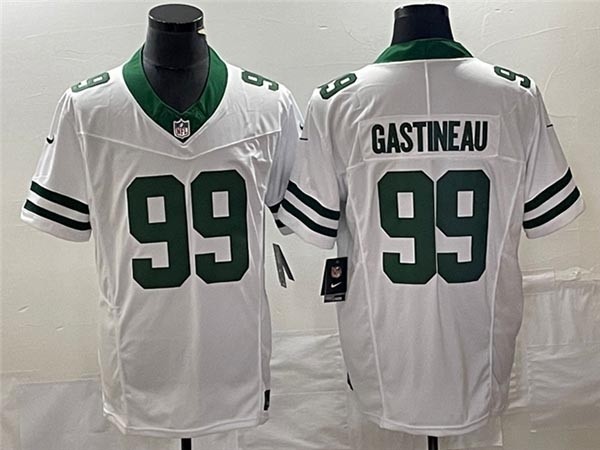 Men's New York Jets #99 Mark Gastineau White Legacy Vapor F.U.S.E. Limited Jersey