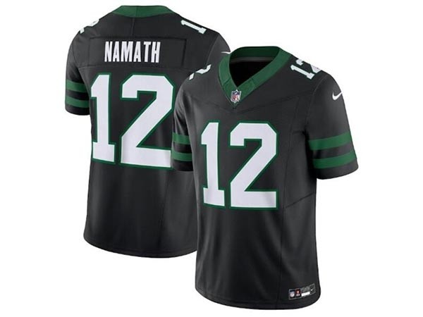 Men's New York Jets #12 Joe Namath Legacy Black Throwback Vapor F.U.S.E. Limited Jersey