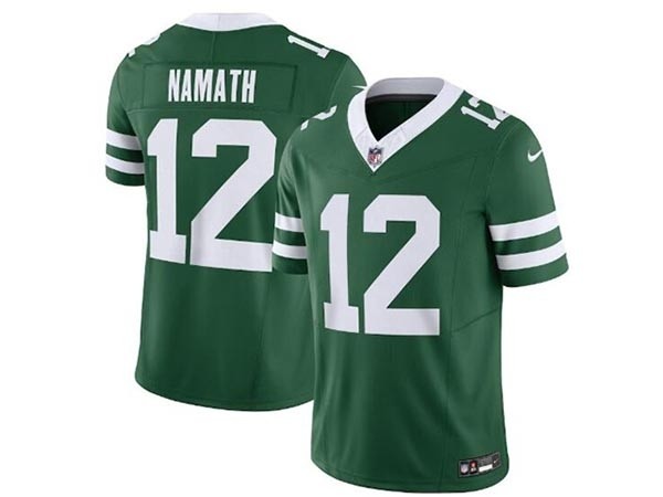 Men's New York Jets #12 Joe Namath Legacy Green Throwback Vapor F.U.S.E. Limited Jersey