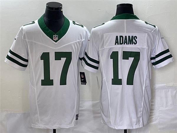 Men's New York Jets #17 Davante Adams White Legacy Vapor F.U.S.E. Limited Jersey