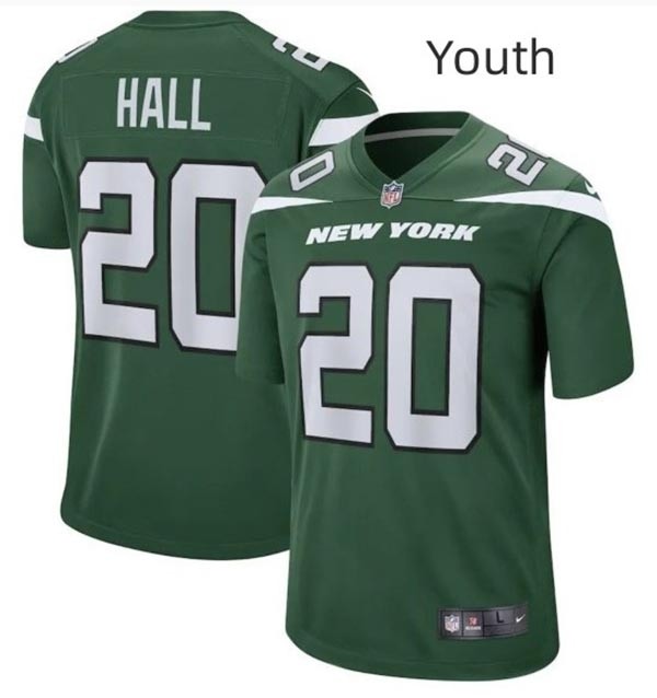 Youth New York Jets #20 Breece Hall Green Vapor Untouchable Limited Stitched Jersey