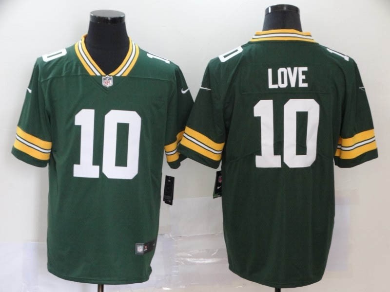 NFL Packers #10 Jordan Love David Bakhtiari Green Vapor Untouchable Limited Jersey