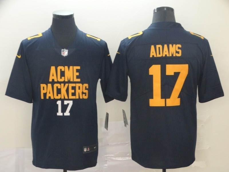 NFL Packers #17 Davante Adams Navy Stitched Limited City Edition Jersey