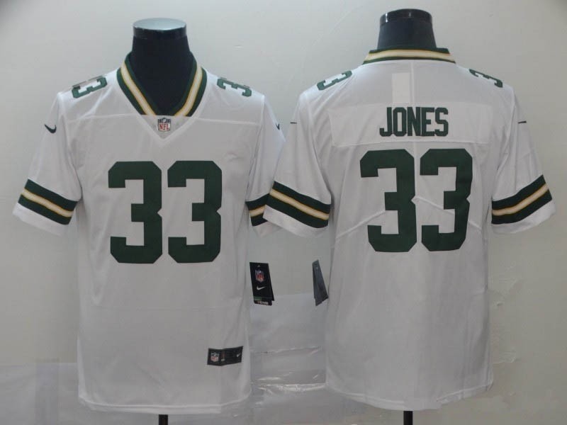 NFL Packers #33 Aaron Jones White Vapor Untouchable Limited Jersey